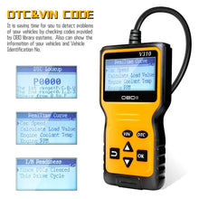 Carica l'immagine nel visualizzatore di Gallery, NWOUIIAY OBD2 Auto Diagnostica per Codici OBD II 20*14*4.4cm, Giallo e nero - Ilgrandebazar