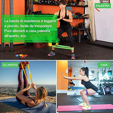Carica l'immagine nel visualizzatore di Gallery, EVOLAND Elastici da Pilates Elastiche Fitness Set di 5 Banda Elastica 5 Pcs
