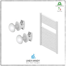 Carica l'immagine nel visualizzatore di Gallery, Coppia handy grip - portasciugamani - non buchi più le piastrelle e Bianco - Ilgrandebazar