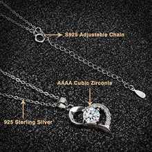 Carica l'immagine nel visualizzatore di Gallery, S925 Collana moda argento Squisito diamante artificiale collana L'amore