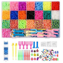 Carica l'immagine nel visualizzatore di Gallery, Queta 6800 Elastici Loom Nastri Box Fai da Te Braccialetti Kit con... - Ilgrandebazar