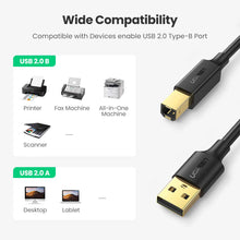 Carica l'immagine nel visualizzatore di Gallery, UGREEN Cavo Stampante USB 2.0, Maschio A B Placcato in 1.5M - Ilgrandebazar