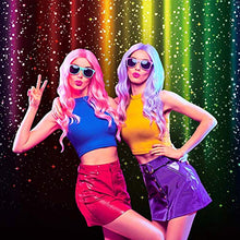 Carica l'immagine nel visualizzatore di Gallery, Allenjoy Let's Glow - Sfondo fotografico per festa musicale, danza, 8'x6'