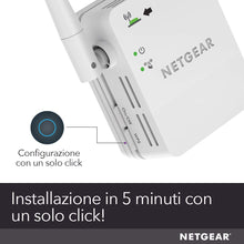 Carica l'immagine nel visualizzatore di Gallery, Netgear WN3000RP Ripetitore WiFi N300, Extender single 300 Mbps, Bianco