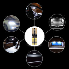 Carica l'immagine nel visualizzatore di Gallery, Fastcar 10pcs 194 W5W T10 led canbus no error cuneo lampadine 24 T10, Bianca - Ilgrandebazar