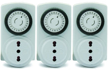 Carica l'immagine nel visualizzatore di Gallery, Electraline 3333 Kit 3 pezzi, Programmatore Timer meccanico Bianco - Ilgrandebazar