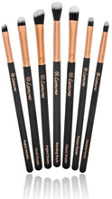 Carica l'immagine nel visualizzatore di Gallery, Pennelli per Trucco Occhi Professionali - Make Up Kit di 7 Oro Rosa - Ilgrandebazar