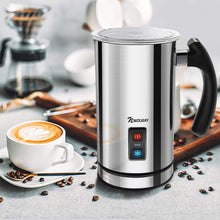 Carica l'immagine nel visualizzatore di Gallery, Montalatte elettrico automatico da 500 watt 240 ml in acciaio inossidabile adatto per rivestimento antiaderente schiuma di latte caldo e freddo facile da pulire