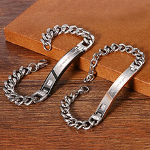 Carica l'immagine nel visualizzatore di Gallery, Cupimatch Coppia Lovers Braccialetto Bracciale Acciaio Inox Mosaico zircone... - Ilgrandebazar