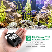 Carica l'immagine nel visualizzatore di Gallery, OMORC Pompa Acqua Acquario, d'Acqua Nessun Rumore, Piccola nero - Ilgrandebazar