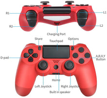 Carica l'immagine nel visualizzatore di Gallery, Evaliss PS4 Controller, Wireless Gamepad Controller for Playstation 4 Red