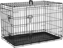 Carica l'immagine nel visualizzatore di Gallery, AmazonBasics - Gabbia in metallo pieghevole per cani, Portiera Doppia, 91 cm - Ilgrandebazar