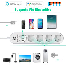 Carica l'immagine nel visualizzatore di Gallery, KinCam Multipresa Ciabatta Elettrica WiFi, Smart #1 Wifi Prese - Ilgrandebazar