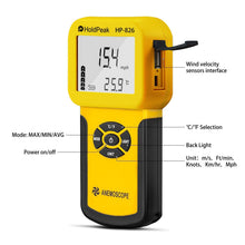 Carica l'immagine nel visualizzatore di Gallery, Anemometro Digitale Holdpeak 826A per Misuratore di Velocità / Temperatura... - Ilgrandebazar