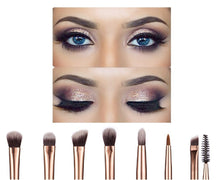 Carica l'immagine nel visualizzatore di Gallery, Niré Beauty Set Pennelli Occhi: Make Up Professionali Rosa Dorato - Ilgrandebazar