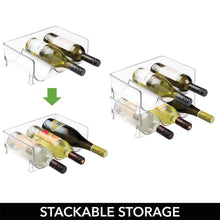Carica l'immagine nel visualizzatore di Gallery, mDesign Set da 2 bottigliere - Portabottiglie Pacco 2, Trasparente - Ilgrandebazar