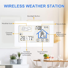 Carica l'immagine nel visualizzatore di Gallery, Stazione Meteo con Sensore Esterno DIGOO Meteorologica per Interno...