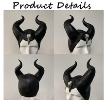 Carica l'immagine nel visualizzatore di Gallery, Mesky Maschera Headpiece Malefica Cosplay Taglia unica, Nero Con Argento - Ilgrandebazar