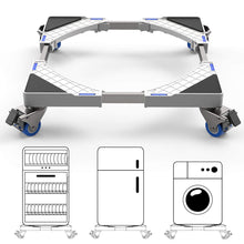 Carica l'immagine nel visualizzatore di Gallery, Dewel Base mobile regolabile 44,8 ~ 69 cm per lavatrice multifunzione con 4... - Ilgrandebazar
