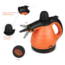 Carica l'immagine nel visualizzatore di Gallery, SIMBR Pulitore a Vapore Portatile,Pulitore Multiuso con 350ml, Arancio