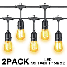 Carica l'immagine nel visualizzatore di Gallery, Svater Catena Luminosa Lampadina Commerciale S14 2x15M Luci a Stringa Eu&amp;uk - Ilgrandebazar