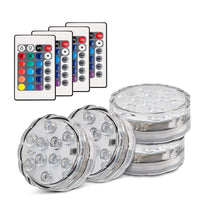 Carica l'immagine nel visualizzatore di Gallery, Set di 4 Pezzi Luce a LED RGB Sommergibile Luci Multicolori impermeabili 4 X... - Ilgrandebazar