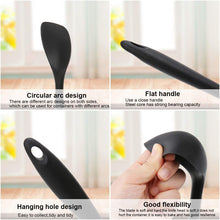 Carica l'immagine nel visualizzatore di Gallery, joyoldelf Set da Cucina in Silicone 5 Pezzi - Spatole, 11.4*3.2*3.9, Nero - Ilgrandebazar