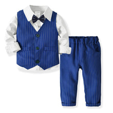 Carica l'immagine nel visualizzatore di Gallery, Zoerea 3 Pezzi Bambini Ragazzi Abbigliamento Set Camicia con Papillon +...