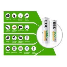 Carica l'immagine nel visualizzatore di Gallery, EBL 16pcs AA AAA Ni-MH Batterie Ricaricabili Combinate, Confezione 8 X... - Ilgrandebazar