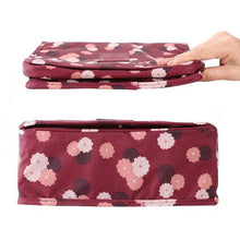 Carica l'immagine nel visualizzatore di Gallery, Emwel appeso Toiletry Organizer Travel trousse per donne e Fiore rosso vino - Ilgrandebazar