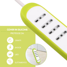 Carica l'immagine nel visualizzatore di Gallery, Electraline 62062 Multipresa 4 Posti Bivalenti 10/16A e 2 USB 2.1A con Verde - Ilgrandebazar
