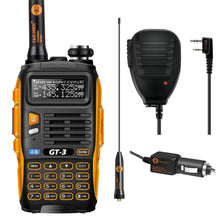 Carica l'immagine nel visualizzatore di Gallery, Baofeng GT-3 MARK II Dual Band UHF / VHF Two 1 pc+1 microfono, arancione/nero - Ilgrandebazar