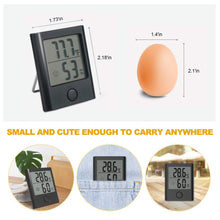 Carica l'immagine nel visualizzatore di Gallery, BACKTURE Termometro Igrometro Digitale, 2 Pack Termoigrometro da Interno nero - Ilgrandebazar
