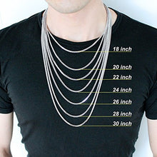 Carica l'immagine nel visualizzatore di Gallery, Collana con ciondolo a forma di croce, in oro bianco, da uomo e donna,... - Ilgrandebazar