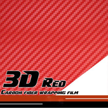 Carica l'immagine nel visualizzatore di Gallery, Stickers Pellicola (2 pezzi), Minleer 3D Carbonio Adesiva Foglio, Rosso