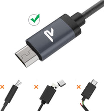 Carica l'immagine nel visualizzatore di Gallery, Cavo Micro USB [ 1M - 2Pezzi ] Rampow Trasferimento Dati e Ricarica Rapida, Antigroviglio Nylon, Cavo USB Micro USB Compatibile per Samsung S7/S6, Xiaomi, Huawei - Grigio siderale