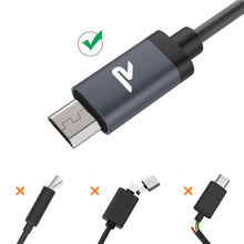 Carica l'immagine nel visualizzatore di Gallery, Cavo Micro USB [ 1M - 2Pezzi ] Rampow - 2 Pezzi, Grigio siderale - Ilgrandebazar