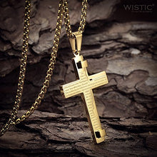 Carica l'immagine nel visualizzatore di Gallery, Collana Croce Donna Uomo Acciaio inossidabile Oro Regalo Gioielli - Ilgrandebazar
