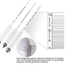 Carica l'immagine nel visualizzatore di Gallery, Tefeler Kit di 3 Idrometri per Alcol - Alcoolimetro Misurazione Grado... - Ilgrandebazar
