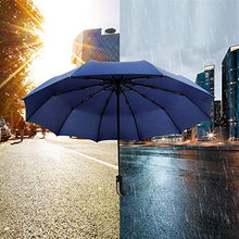 Carica l'immagine nel visualizzatore di Gallery, Ombrello Antivento Pieghevole Automatico, Massway Portatile Auto Open &amp; Blu