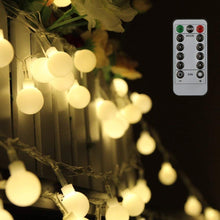 Carica l'immagine nel visualizzatore di Gallery, Tomshine Luci Della Stringa Della Palla 80 Palle Alimentato a batteria IP44