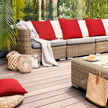 Carica l'immagine nel visualizzatore di Gallery, 4 Pacchi Fodere Cuscini Decor Esterno Impermeabili per Balconi, Federa Rosso