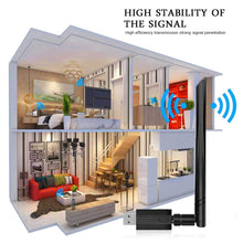 Carica l'immagine nel visualizzatore di Gallery, Adattatore Antenna WiFi USB, synmixx Dual Band Chiavetta 1200Mbps... - Ilgrandebazar