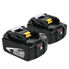 Carica l'immagine nel visualizzatore di Gallery, Powayup 2X 18V 5.5Ah Sostituzione per Makita Batteria BL1860B 5.5Ah, Nero