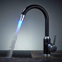 Carica l'immagine nel visualizzatore di Gallery, Auralum Rubinetto Miscelatore con LED RGB per Cucina Nero Con Led - Ilgrandebazar