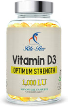 Carica l'immagine nel visualizzatore di Gallery, Rite-Flex, Integratore di Vitamina D3 2000 UI (365 Capsule Soft gel)