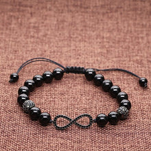 Carica l'immagine nel visualizzatore di Gallery, COAI Bracciale Infinito con Perle in Tormalina Nera e Occhio di