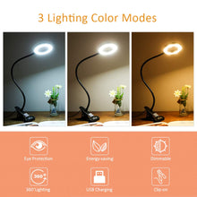 Carica l'immagine nel visualizzatore di Gallery, Lampada con Pinza,Tomshine LED da Tavolo a Clip Collo Nero - Ilgrandebazar
