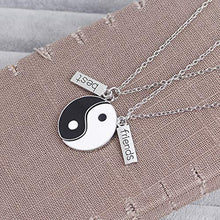 Carica l'immagine nel visualizzatore di Gallery, Ciondolo catena Yin Yang Taichi argento per coppia coppia,2 pezzi collane... - Ilgrandebazar