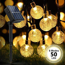 Carica l'immagine nel visualizzatore di Gallery, ZWOOS Catena Luminosa Solare, 7m 50 LED Luci Solari Esterno con Bianco Caldo